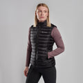 Black Montane Women's Anti-Freeze Down Gilet Model Front