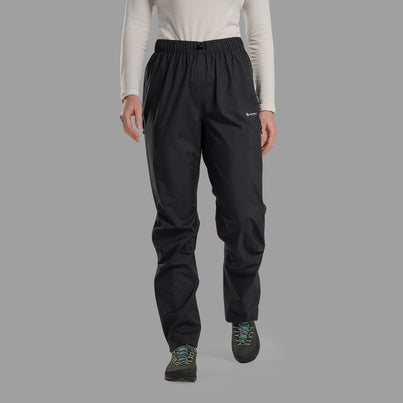 Black Montane Women's Cetus Waterproof Pants Front