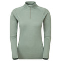 Pale Sage Montane Women's Dart Zip Neck T-Shirt Front