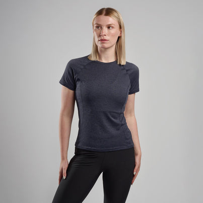 Eclipse Blue Montane Women's Dart T-Shirt Front FDTTSECL