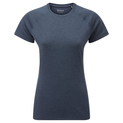 Eclipse Blue Montane Women's Dart T-Shirt Front FDTTSECL