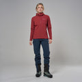 Dark Maple Montane Women's Dura XT Hooded Fleece Jacket Model 3 FDXTHDAM