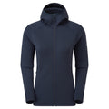 Eclipse Blue Montane Women's Fury Hooded Fleece Jacket Front