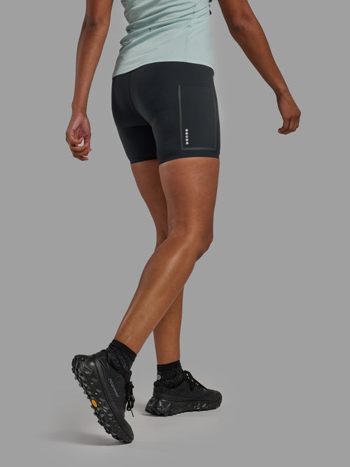 Black Montane Women's Jetstream 4" Trail Running Half Tights Model Back