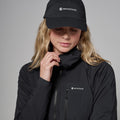 Black Montane Women's Khamsin Lite Hooded Softshell Jacket Model 5 FKHLHBLA