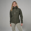 Moss Montane Women's Norste Waterproof Jacket Model Front