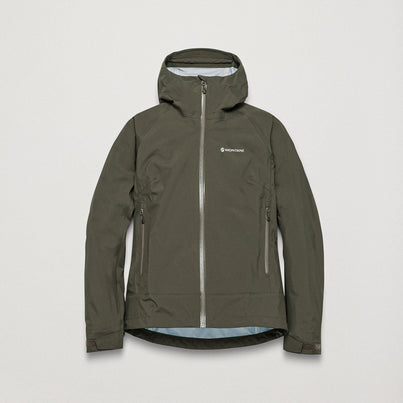 Moss Montane Women's Norste Waterproof Jacket Front FNOJAMOS