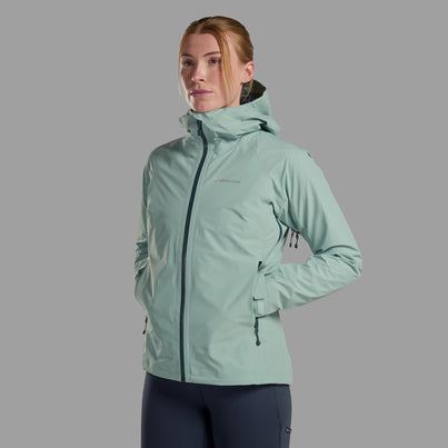 Sea Mist Montane Women's Phase Lite Waterproof Jacket Front