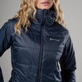 Eclipse Blue Montane Women's Prism Hooded Insulated Jacket Model 4