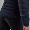 Eclipse Blue Montane Women's Resolve Hooded Down Jacket Model 2