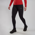 Black Montane Women's Slipstream Thermal Trail Running Tights Model Front