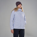 Lilac Haze Montane Women's Sirocco XT Hooded Insulated Jacket Model Front FSXTHLIL