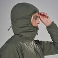 Moss Montane Women's Sirocco XT Hooded Insulated Jacket Model 8 FSXTHMOS