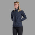 Eclipse Blue Montane Women's Tenacity Nano Softshell Jacket Model 3