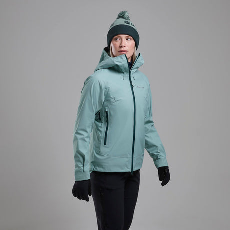 Sea Mist Montane Women's Torren Waterproof Jacket Front