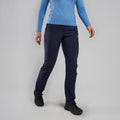 Eclipse Blue Montane Women's Tucana Lite Stretch Pants Model Front