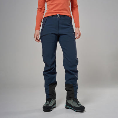 Eclipse Blue Montane Women's Tenacity XT Softshell Pants Front FTXPRECL