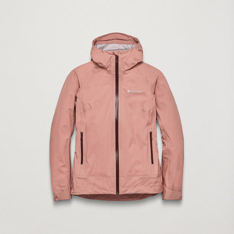 Pink Clay Montane Women's Vortic Waterproof Jacket Front FVORJPCL