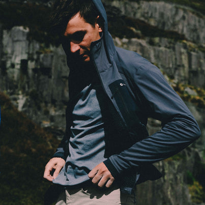 Dark Sky Montane Men's Khamsin Lite Hooded Softshell Jacket Front MKHLHDAS