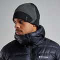 Black Montane Logo Beanie Hat Model Front