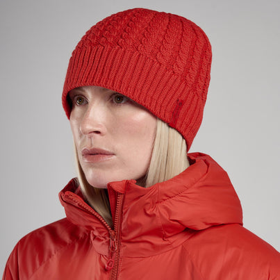 Saffron Red Montane Windjammer Beanie Hat Front