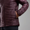 Dark Garnet Montane Men's Anti-Freeze Lite Hooded Down Jacket Model 7