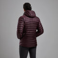 Dark Garnet Montane Men's Anti-Freeze Hooded Down Jacket Model Back