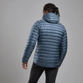 Stone Blue Montane Men's Anti-Freeze Hooded Down Jacket Model Back