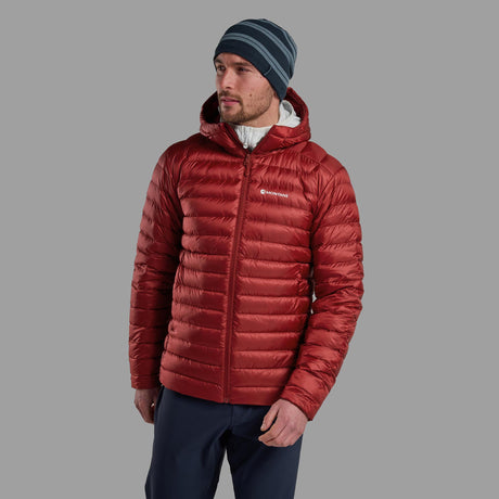 Dark Maple Montane Men's Anti-Freeze Hooded Down Jacket Front