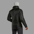 Black Montane Men's Anti-Freeze Lite Hooded Down Jacket Model Back