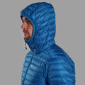 Neptune Blue Montane Men's Anti-Freeze Lite Hooded Down Jacket Model 4
