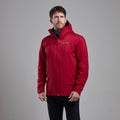 Acer Red Montane Men's Cetus Lite Waterproof Jacket Model Front