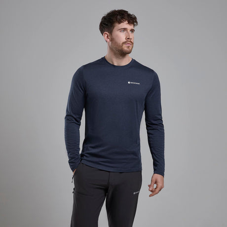 Eclipse Blue Montane Men's Dart Long Sleeve T-Shirt Front