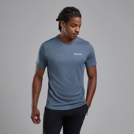 Stone Blue Montane Men's Dart T-Shirt Front MDTTSSTB