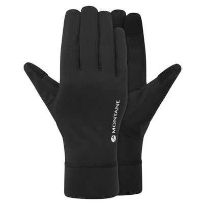 Black Montane Dart XT Thermal Liner Gloves Front MDXTLBLA
