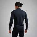 Black Montane Men's Dart XT Thermal Zip Neck Long Sleeved Top Model Back