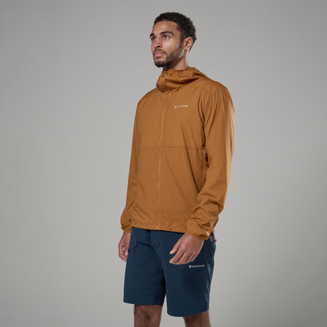 Amber Montane Men's Featherlite Hooded Windproof Jacket Front