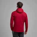 Acer Red Montane Men's Fury XT Hooded Fleece Jacket Model Back