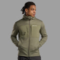 Caper Montane Men's Fury XT Hooded Fleece Jacket Model Front
