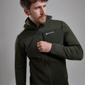 Oak Green Montane Men's Fury XT Hooded Fleece Jacket Model 4