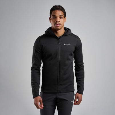 Black Montane Men's Fury Hooded Fleece Jacket Front