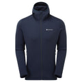 Eclipse Blue Montane Men's Fury Hooded Fleece Jacket Front