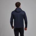 Eclipse Blue Montane Men's Fury Lite Hooded Fleece Jacket Model Back