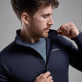 Eclipse Blue Montane Men's Fury Lite Fleece Pull-On Model 4