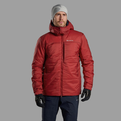 Dark Maple Montane Men's Fortes XT Hooded Insulated Jacket Front