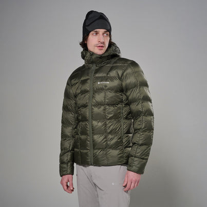 Moss Montane Men's Icarus 3.0 Hooded Insulated Jacket Front MIHOOMOS