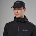 Black Montane Men's Khamsin Lite Hooded Softshell Jacket Model 3 MKHLHBLA