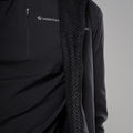 Black Montane Men's Khamsin Lite Hooded Softshell Jacket Model 7 MKHLHBLA