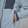 Frost Blue Montane Men's Khamsin Lite Hooded Softshell Jacket Model 5 MKHLHFRO