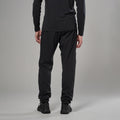 Black Montane Men's Khamsin Lite Softshell Pants Model Back MKLPRBLA